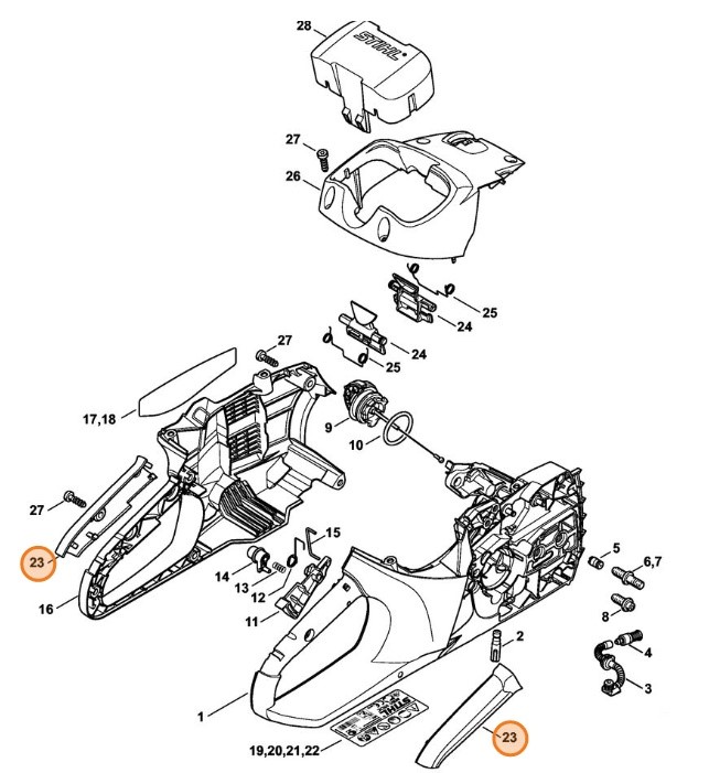 Okładzina uchwytu, Stihl 12507900600