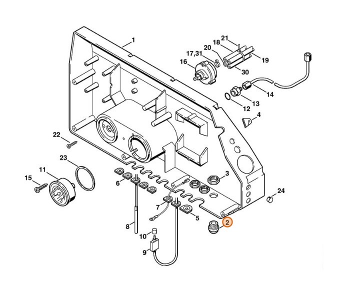Złącze śrubowe kabla, Stihl 07510307129