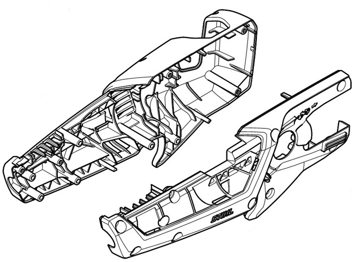 Obudowa silnika - prawa strona, Stihl LA026000800