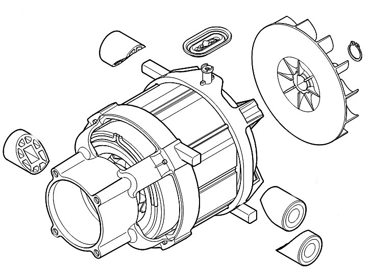 Silnik elektryczny 220-240V/50, 60 Hz, 1,7 kW, Stihl 49506000200