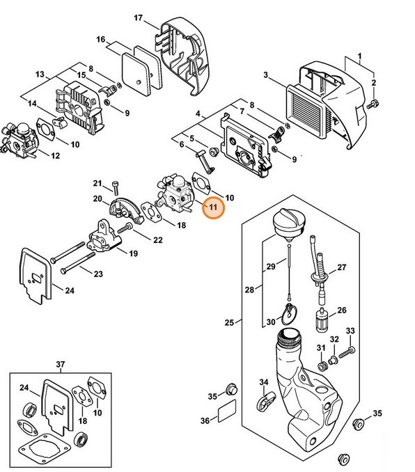 Gaźnik C1Q-S202C, Stihl 46011200600