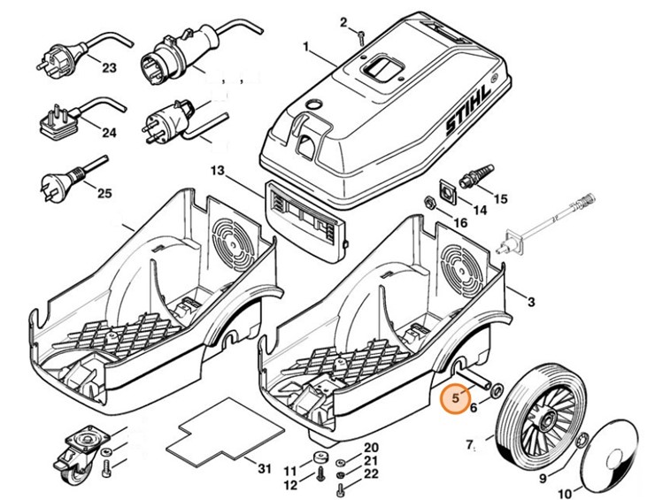 Oś, Stihl 47227917000