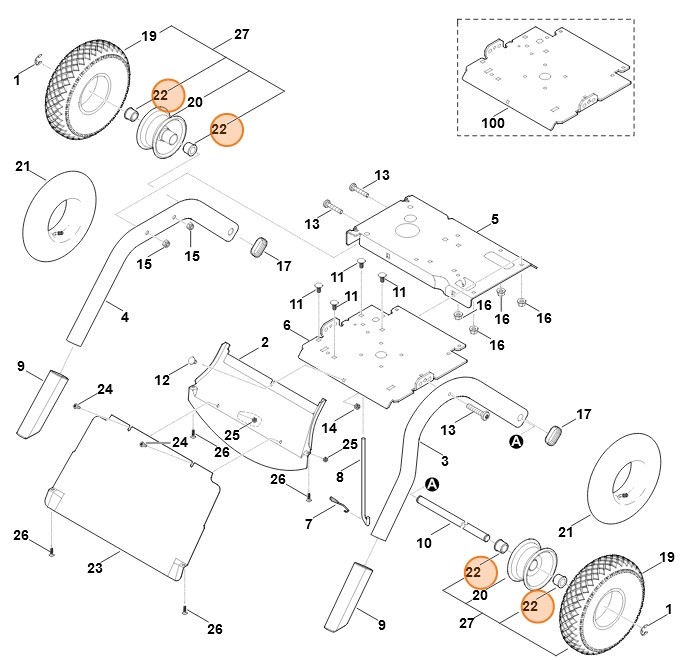 Tulejka z kołnierzem, Stihl 60127642700