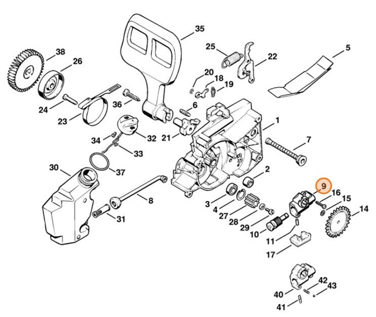 Korpus pompy, Stihl 12086403000