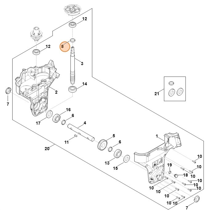 Pierścień uszczelniający WAS25x32x7, Stihl 96400032815
