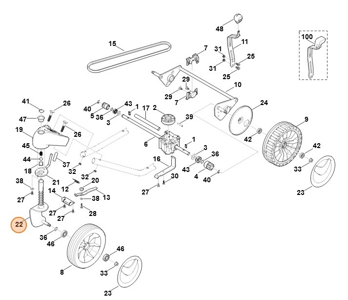 Widełki koła, Stihl 63617802101