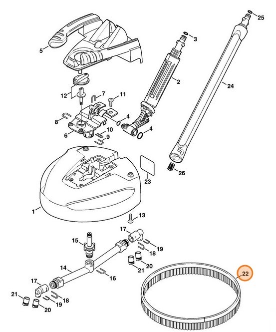Pierścień szczecinowy, Stihl 49005040502