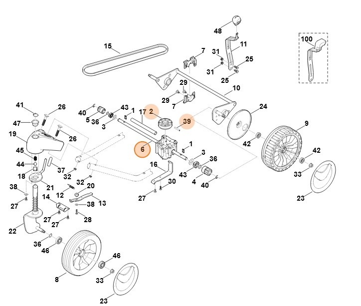 Przekładnia, Stihl 63616400100