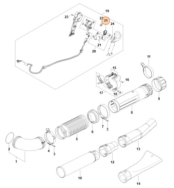 Dźwignia przełącznika, Stihl BA034302100