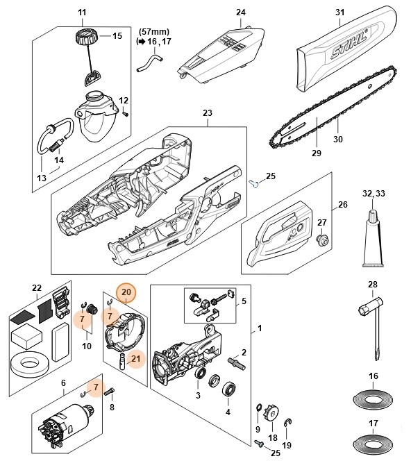Obudowa przekładni, Stihl LA026400501