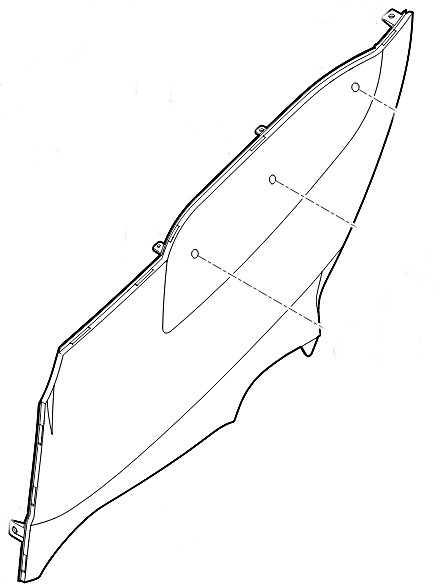 Pokrywa silnika, część boczna, str. lewa, Stihl 61707069811 61707069812
