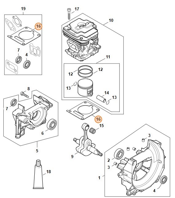 Uszczelka cylindra, 41470292300