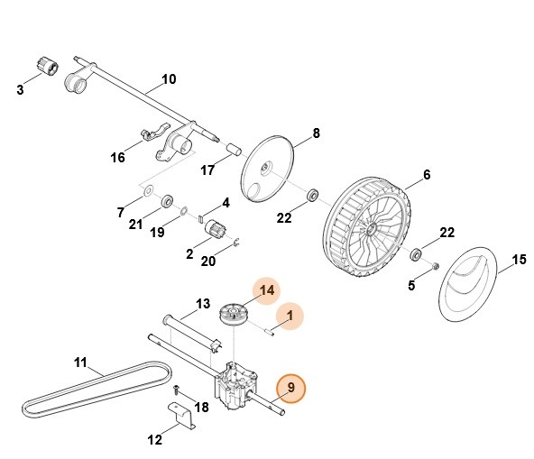 Przekładnia kompl., Stihl 63406400101