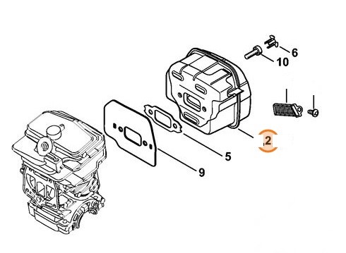 Tłumik wydechu spalin, Stihl 11431400667