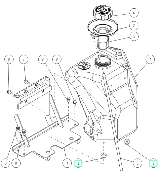 Tulejka gumowa zbiornik paliwa, Orec 0244-73400 