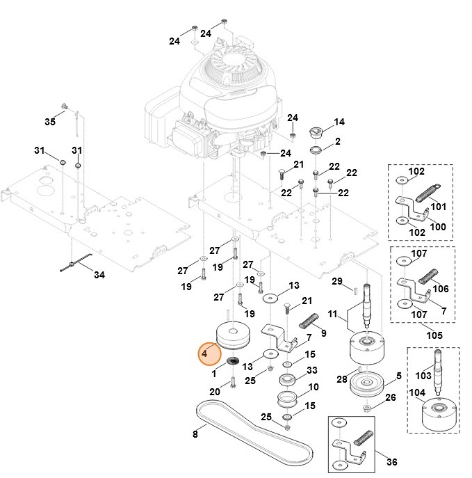 Koło paska klinowego, Stihl 60127041010