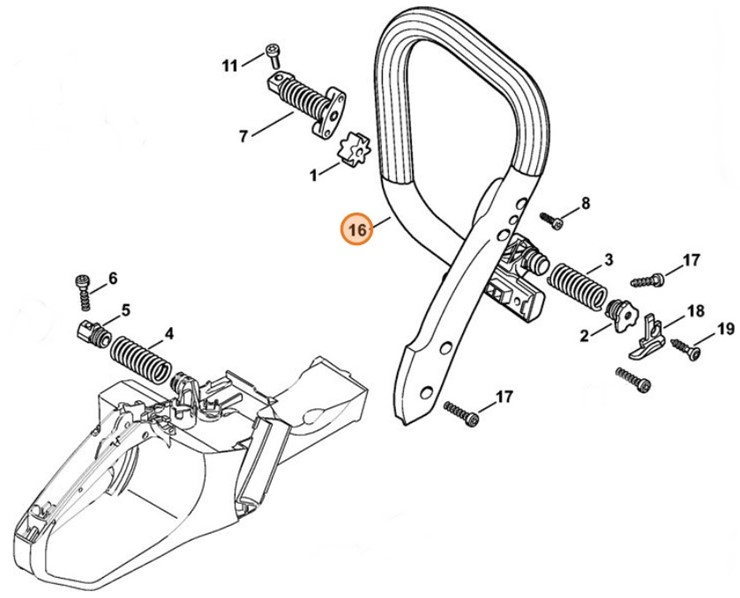 Uchwyt rurowy, Stihl 11407911703