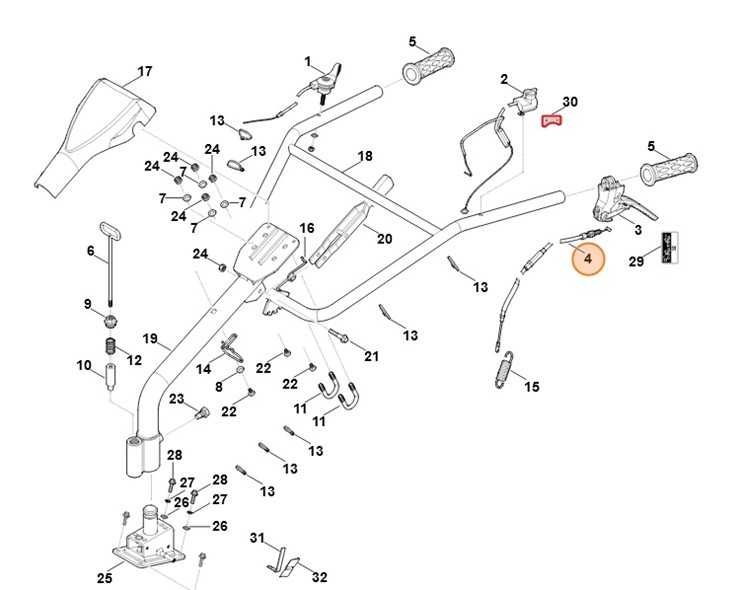 Cięgno sprzęgła, Stihl 62507109900