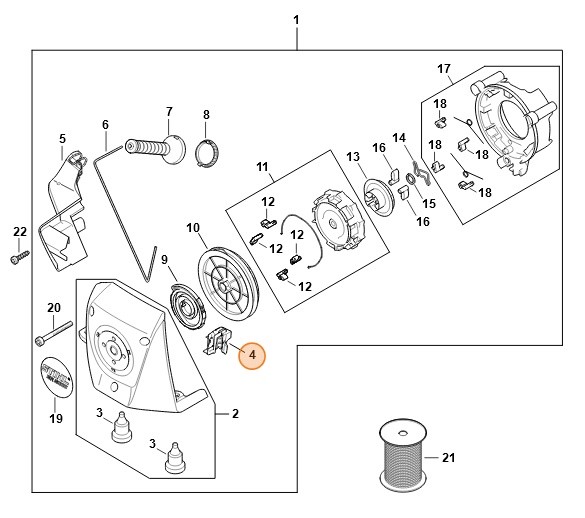 Rolka prowadzenia cięgna, Stihl 42831905220