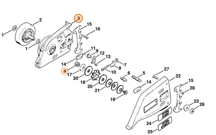 Obudowa przekładni, Stihl 12076400400