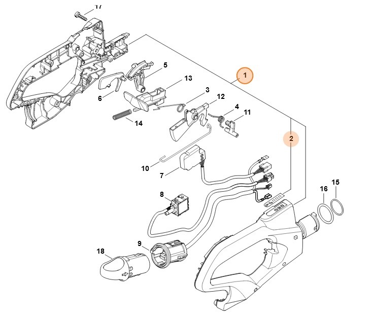 okładzina uchwytu, Stihl 48697900600