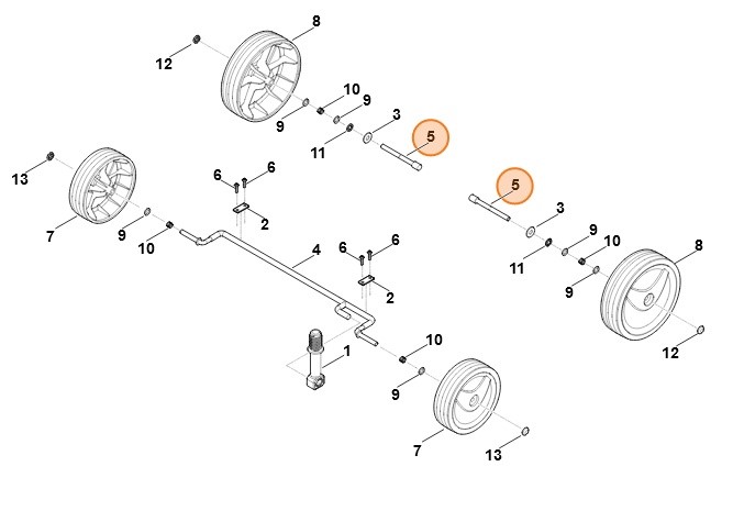 Sworzeń koła, Stihl 62917633100