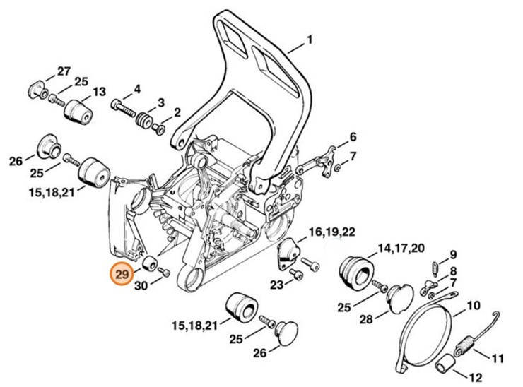 Amortyzator gumowy, Stihl 11227909300