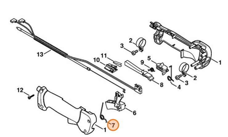 Sprężyna ramieniowa, Stihl 41371824504