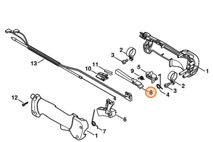 Dźwignia blokady, Stihl 41371820802