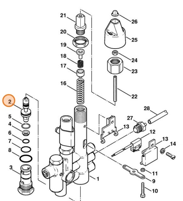 Zestaw naprawczy regulacyjnego bloku zabezpieczającego, Stihl 47350071001