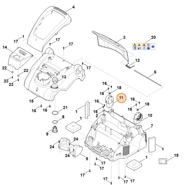 Uchwyt prawy, Stihl 62917162505