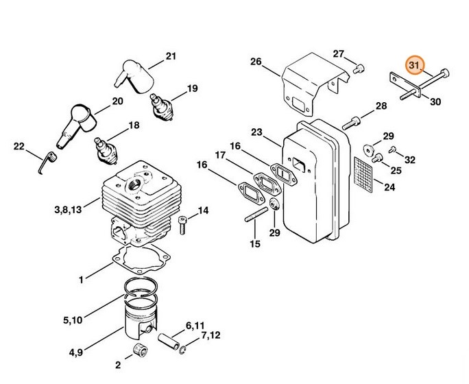 Śruba z łbem cylindrycznym IS-M6x90, Stihl 90223411520