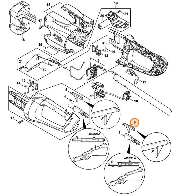 Blokada dźwigni przełącznika, Stihl 48524356300