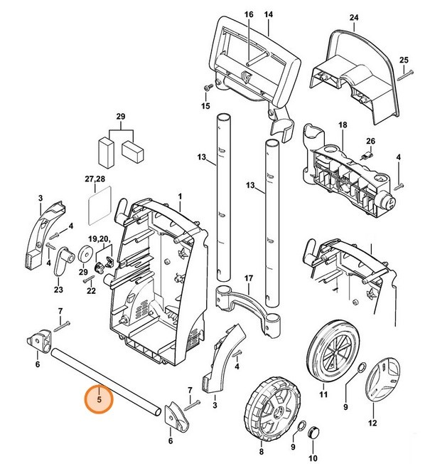 Oś, Stihl 47667917000
