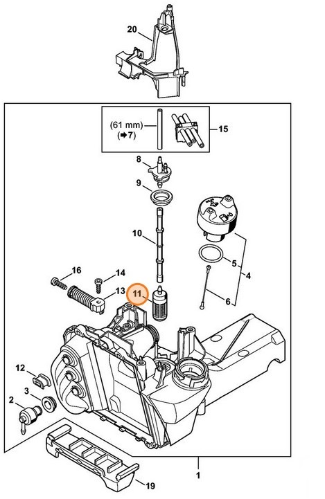 Głowica ssąca, Stihl 42503503501
