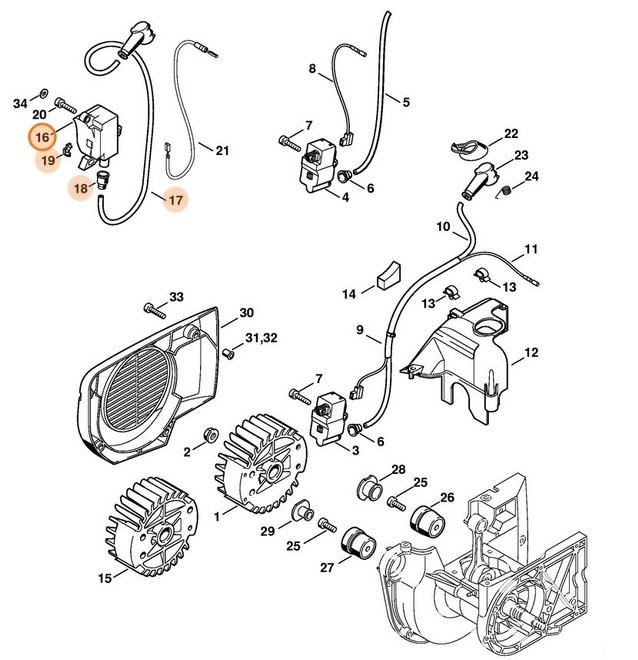 Moduł zapłonowy, Stihl 42234001300