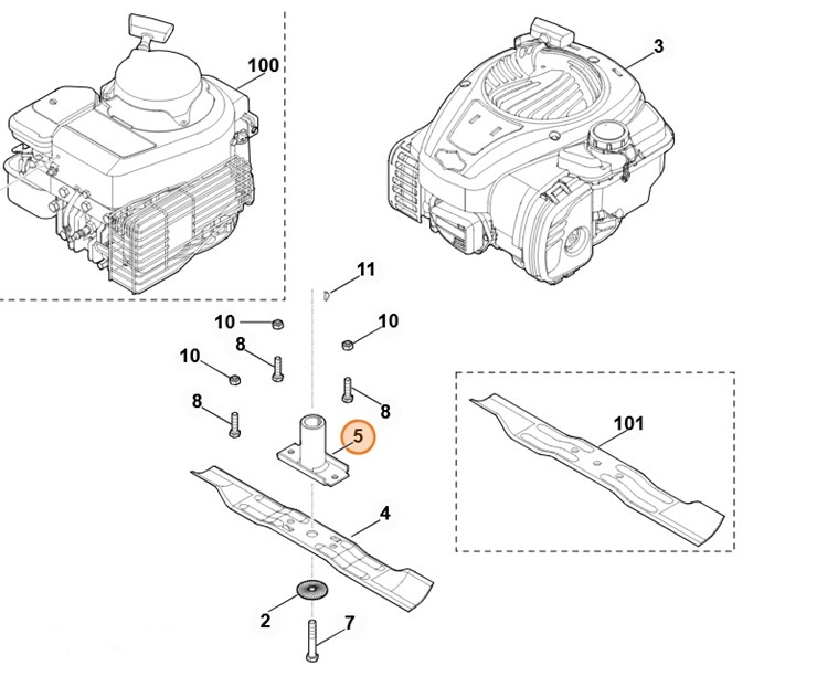 Tulejka noża, Stihl 63507602011