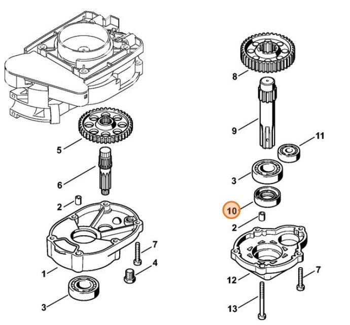 Pierścień uszczelniający wał 35x20x7, Stihl 96300033616