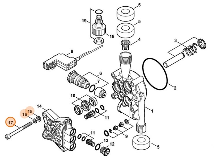 Śruba z łbem cylindrycznym M6x70, Stihl 90453711470