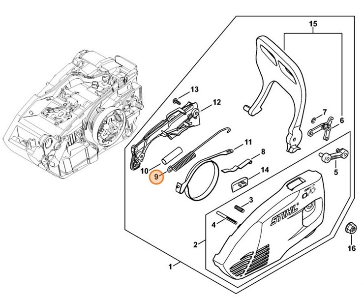 Sprężyna naciągowa, Stihl 11461627900