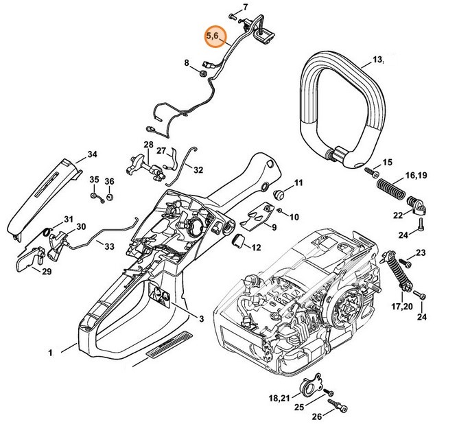 Wiązka kabli, Stihl 11454403003