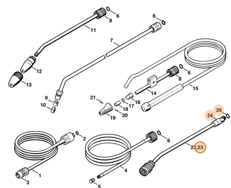 Dysza rotacyjna 045, Stihl 49005001644