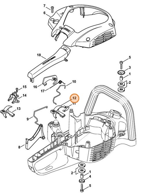 Wałek przełącznika, Stihl 42421820901