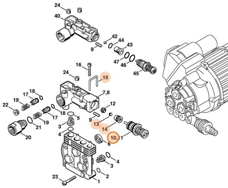 Tłok sterujący, Stihl 47215100301