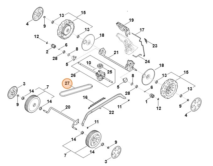 Pasek klinowy, Stihl WB427042100