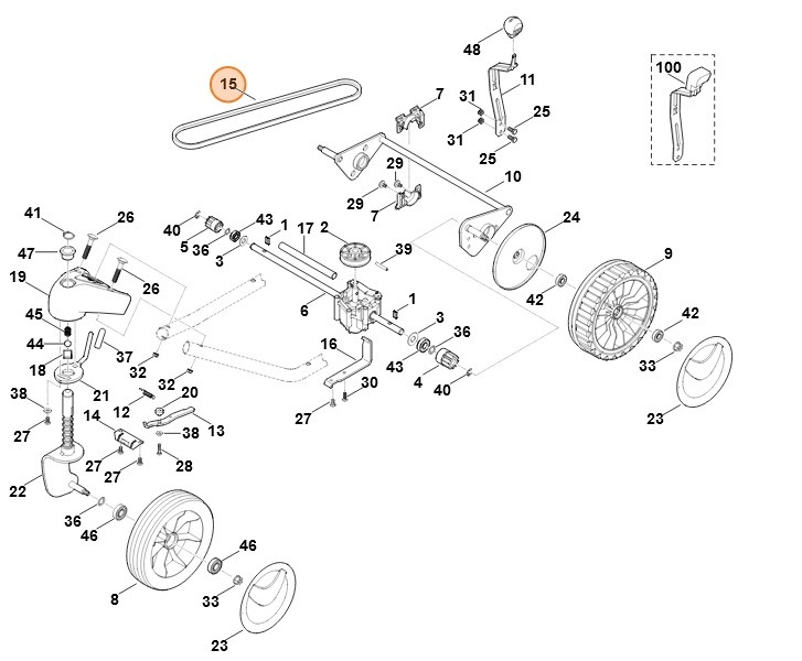 Pasek klinowy, Stihl 63617042100