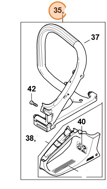 Korpus rękojeści, Stihl 11487901001