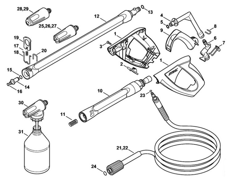 Pistolet, Stihl 49155001320