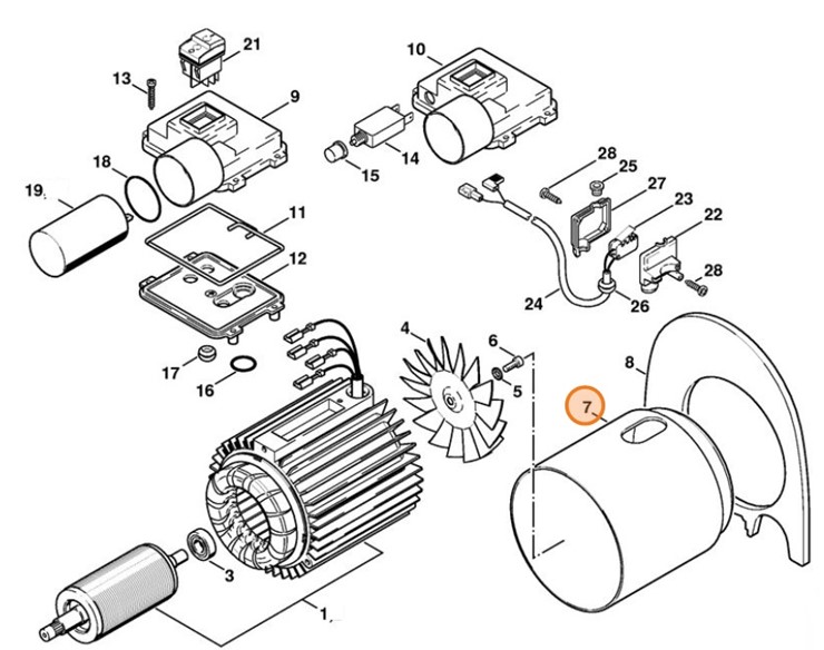 Pokrywa wentylatora, Stihl 47346060100