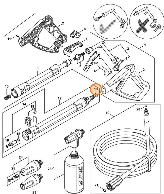 Okrągły pierścień uszczelniający N9,19x2,62-NBR90, Stihl 96459517512